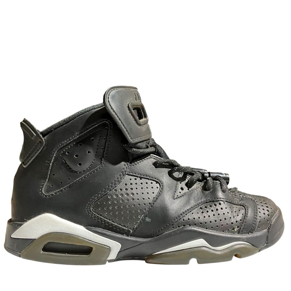 Air Jordan Sneakers Boys 5Y Black 6 Retro Basketball 2016 Streetwear‎ 384665 020
